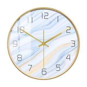 xpkQ Cool Colour Tone Minimalism Wall Clock Fashion Home Wall Hanging Decoration Blue And Orange Tinge Color Artwork Printing Watch P9M4Y