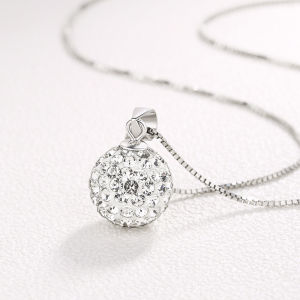 Dây Chuyền  Quả Cầu Tuyết Bạc S925  Sang Trọng Quí Phái CAUTUYET123