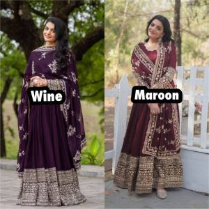 [PRE ORDER] {GOWN COLLECTION} SIZE:-XL  FABRIC :- Fox Georgette ~ Delivery Lead Time : 10 days