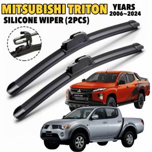 【2Pcs】Mitsubishi Triton Years 2006~2024 Front Windscreen Wiper Silicone Soft Wiper Windshield SF18 SF22