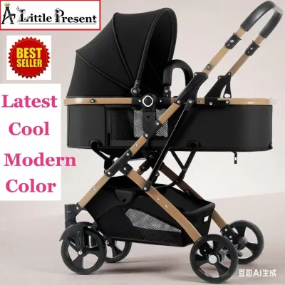 Europe Premium Class 2 way Baby Stroller Prams (WHITE BODY)