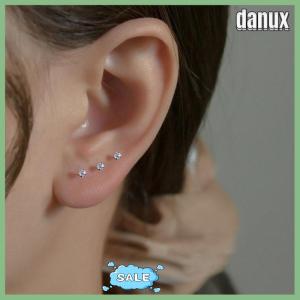 danux 1Pcs Titanium Steel Zircon Stud Earrings For Women Girls Party New Fine Jewelry Gift