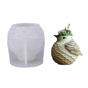 Silicone Bird Shape Mold For Custom Concrete Planters And Crafting Enthusiasts