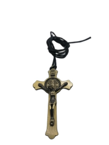 MIRACULOUS MEDAL BEST QUALITY EXORCISM CRUCIFIX PENDANT OF ST. BENEDICT FOR PROTECTION ANTIQUE FROM ITALY 1.75 X 3 inches