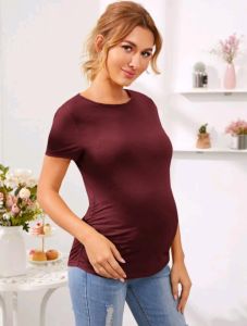 ROSANAFREE MISTERY GIFT FREE SHIPPING COD BC Round Neck Peplum Top Pregnant Maternity T-shirt - xs to slim large - classy and elegant - timeless classic - timeless piece - casual office or party - classic piece - super kapal ng tela - hindi kayo m