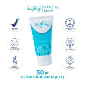 Brighty Glowing Underarm Cream Gel Krim Pencerah Ketiak Selangkangan Axillary Ketek Lipatan Gelap Lutut