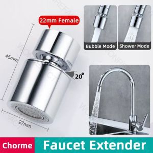 Faucet Extender Aerator 22/24mm Adapter 360° Swivel 2-Mode Kitchen Basin