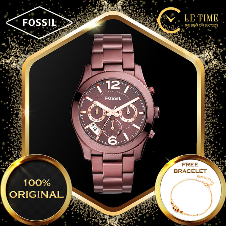 Authentic *FREE BRACELET*] Fossil Perfect Boyfriend Multifunction - Main Image