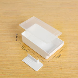 KINGREADY กล่องเก็บเนยพร้อมฝาปิด ภาชนะเก็บเนยสดพร้อมที่ตัดและที่ตัด