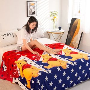 Flannel Blanket Bed Sheet Single Layer Blanket Nap Lightweight Small Blanket Throw Blanket Single Layer Blanket Thin Fleece Bed Sheet LZD