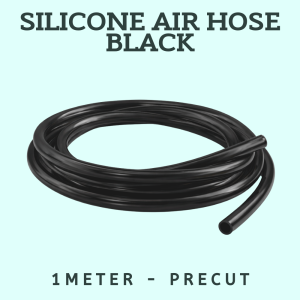 Silicone Air Hose 1 Meter PRECUT Clear-Black Transparent Aquarium Fish Tank Accessory For Air Pump Aerator