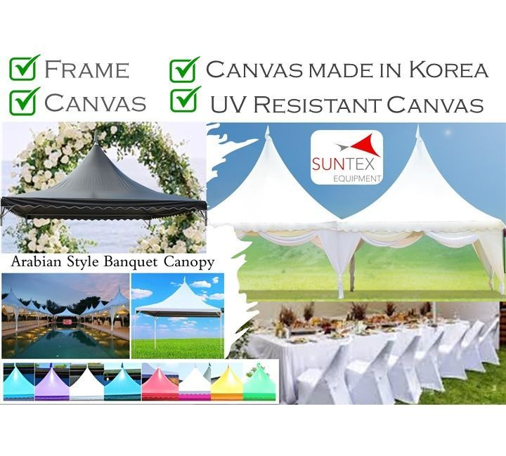 Function Canopy Premium Arabian Style Full Set Banquet Canopy 20' x 20' Full Set UV ...