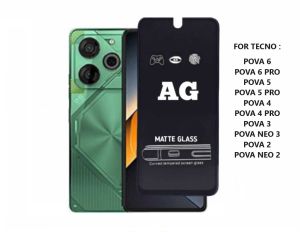 TEMPERED GLASS MATTE DOFF TECNO POVA 6 POVA 6 PRO POVA 5 POVA 5 PRO POVA 4 POVA 4 PRO POVA 3 POVA NEO 3 POVA 2 POVA NEO 2 ANTI MINYAK KACA PELINDUNG LAYAR TEMPRED