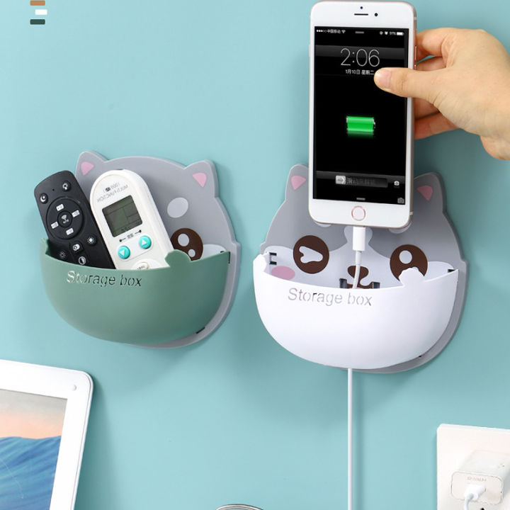 Wallmounted wall storage box without punching bedside racks Home