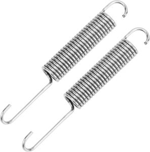 GUPO 4-1/4inch (2Pcs) Stainless Steel Replacement Recliner Sofa Chair Mechanism Tension Spring - Long Neck Hook Style