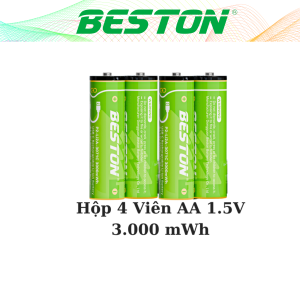 Bộ 4 Pin sạc AA 1.5V Beston 3000mWh Lithium 2AC -80hỗ trợ sạc nhanh trực tiếp bằng cổng USB type C