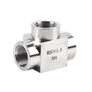 Corrosion Resistant Stainless Steel Tees Connectors T Type Thickened Designs Internal Threads for Fluid Transfer