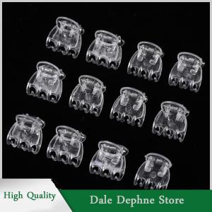 [Dale Dephne] 50Pcs Transparent 6 Claws Orchid Clips Plastic Butterfly Flowers Support Clear Fixer For Garden Vine Stem Plants Climbing
