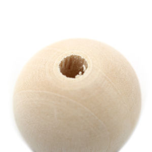 baoda Christmas Gift Round Wood Spacer Bead Natural Unpainted Wooden Ball Beads DIY Craft Jewelry