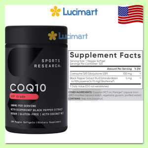 Viên uống CoQ10 100mg Sports Research [Hàng Mỹ]