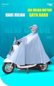 ZACRO Jas Hujan Wanita Motor Motif Cantik Jas Hujan Wanita Bahan Super Tebal Ukuran Medium Jas Hujan Korea