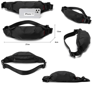 Waist Pouch Pack Crossbody Bag Casual Men Chest Sling Shoulder Or Waist Belt Bag Water Resistance Nylon Outdoor Travel
