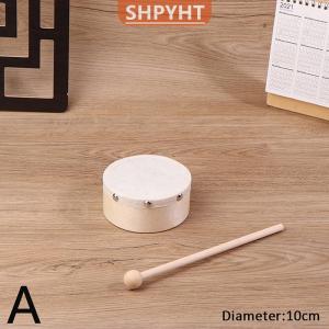 [COD] SHPYHT SPORTS Frame Drums 4 6 7 8 9 10 Inch Hand Drum Wood Drum With Drum Stick Set Musical Game Kids Educational Toy Percussion Instrument
