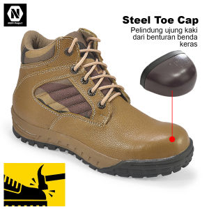 NEFF / Safety boot kulit asli / Ujung kaki pelindung besi / Sepatu keselamatan kerja / RND 001