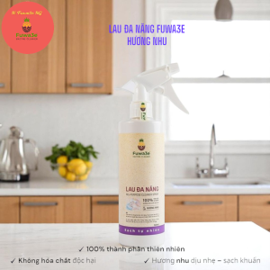 Fuwa3e 500ml Multipurpose Cleaner Spray - Natural Lemon Scent Anti-Bacterial Non-Toxic