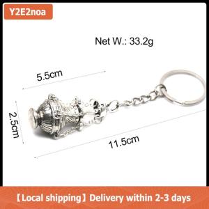 【Local shipping】 Incense For Burner Keychain Metal Censer Religious For Key Ring Jewelry Bag Car Pendant Keyfob For Home Office