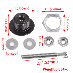 2Pcs 30mm Push Button Quick Release Hood Lock Clip Car Bumper Latch Kit