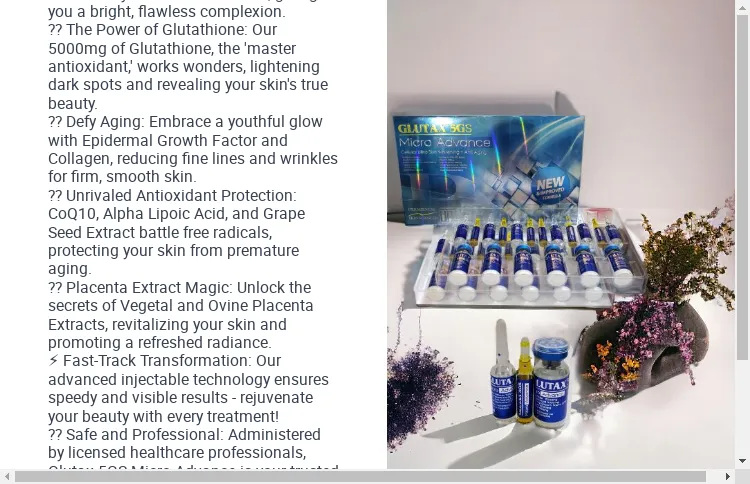 micro advance glutathione GLUTAX 5GS (BOX WITH SYRINGE, BUTTERFLY NEEDLE & STERILE WATER) Buy KLOW Blend (BPC-157 #APLB Color:GLC878 Ambitious