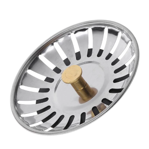 Kitchen Waste Stainless Steel Sink Strainer Plug Drain Stopper Basket Dra