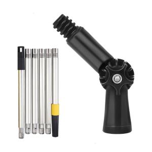 เสากล้องโทรทรรศน์เหล็กกันสนิมยืดได้ที่ทำความสะอาดหน้าต่างหมุนได้180องศาสำหรับทำความสะอาดกลางแจ้งในอาคารที่เข้าถึงได้สะดวก