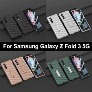 ORIGINAL GKK Samsung Galaxy Z FOLD 3 5G KOPER LINE Magnetic Stand with Camera Protection Case 360 Full Protection Tempered Glass