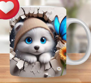 Dog Design Layout Modern Sublimation Mug Print