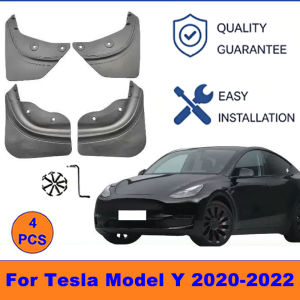 4Pcs Mud Flaps For Tesla Model Y 2020-2022 - Splash Guards Front&Rear Wheel Fender Mudguards Car Exterior Protection Accessories