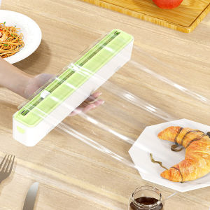 Household Reusable Food Plastic Wrap Magnetic Dispenser with Cutter Tin/Aluminum Foil Dispenser with Cutter Maximum 11.8Inch