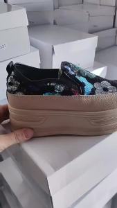 Height-Increasing Versatile Slip-On Breathable Mesh Shoes For Women 2026 Spring/Summer Style Slip-On Wedge Shoes With Thick Soles