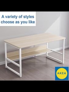 Modern Minimalist 1/2 Layer Office Desk High Quality Easy Assembly Durable Sturdy Home Study Table Space Saving Bedroom Living Room Furniture