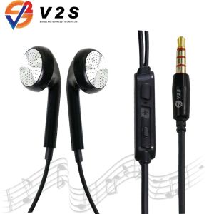 V2S VS-018 Headset Wired Earphone Universal 3.5mm Plug Extra Bass Stereo Headset High Sound Quality Headset Music