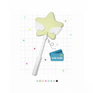 Quivlox 3D Printed Star Wand Tap Pay Card Holder Contactless Sleeve Lightweight Magic Credit Portable Pembawa Kad