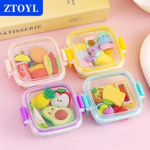 [COD] ZTOYL ชุดกล่องยางลบรูปกล่องใส่อาหารกลางวันสุดสร้างสรรค์ยางลบแบบนุ่มต่างๆยางลบดินสออุปกรณ์เครื่องเขียนสำหรับนักเรียนของขวัญรางวัลที่ยอดเยี่ยม