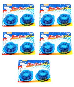 [KOREA] HÀNG CAO CẤP - Dùng lâu tan nước màu xanh đẹp. Bộ 5 Vỉ (10 viên) vệ sinh khử mùi tự động làm sạch bồn cầu Hàn Quốc BlueShot - 1 viên dùng được cả tháng