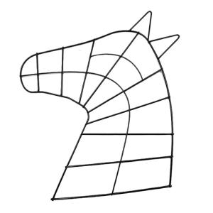 Metal Florals Hoop Horse Head Wreath Frame Macrame Flower Ring DIY Craft for Wedding Bridal Shower Home Party Decoration