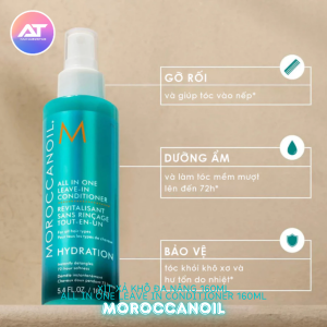 Kem Xả Khô Đa Năng Moroccanoil All In One Leave in Conditioner Giúp Phục Hồi Và Cung Cấp Độ Ẩm Cho Mọi Loại Tóc 160ml