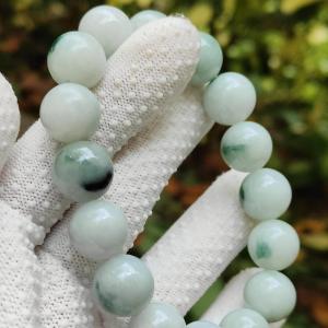 Wood Element Jade Bracelet | Grounding Energy | Natural Type A Jadeite (Sku: bracelet51)
