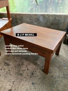 Grosir meja komputer meja belajar meja serbaguna jumbo siap pakai full kayu jati belanda panjang 60cm lebar 35cm tinggi 25cm siap pakai