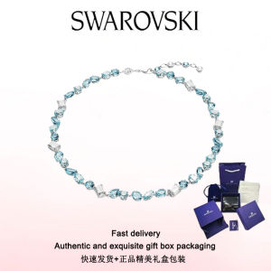 ♈Swarovski♈ Stylish Womens Jewelry The New Mixed cut blue crystal gemstone Gema Necklace Valentines Day gifts birthday gifts Free genuine gift box