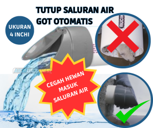 Tutup Pipa PVC Paralon Saluran Air Anti Banjir Cegah Air Masuk Kembali Ke Saluran Air Ukuran 4 Inchi